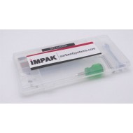 clear plastic toolbox with IMPAK logo