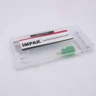 clear plastic toolbox with IMPAK logo