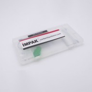 Clear plastic toolbox with band sealer consumables inside