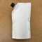 5.0" x 8.625" x 3.125" OD Matte White SpoutPak™ Stand Up Pouch with 16mm / 0.63" Fitment and Black Caps, 16.91 fl. oz. (500/case) - FTSSP05CSISLW
