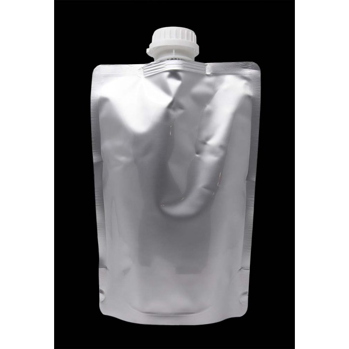 silver stand up spout pouch