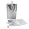 4.125" x 7" x 2.675" Silver SpoutPAK™ with 9mm ID Spout, 8.45 fl oz / 250 mL (500/case) - FTSSP9MMPCA
