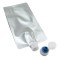 5.0" x 3.0" x 9.75" OD Silver SpoutPAK™ with Side Gusset and Flip Top Fitment (500/case) - FTSSPV6CN1L