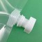 4.5" x 7.5" O.D. Clear Flat Spout Pouch with 9.6mm Square Top Tamper Evident Fitment (1000/case) - SP045075BFTEC