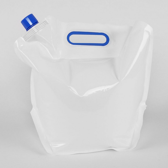 13" x 12.75" x 6" OD White SpoutPAK™ with 22mm ID Reclosable Cap and Handle - SP135GPA22BW