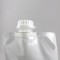7.25" x 10.0" x 6.0" OD, 1.5L White Stand Up Pouch with 33mm I.D. Spout and Handle (120/case) - SP15L33SH