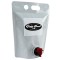 7.875" x 10.625" x 6.0" OD, 1.5L White Stand Up Barrel Pouch with Tap Spout (250/case) - SP15L75M