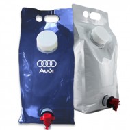 branded JoycePAK pouch with Fill Cap and Dispensing Tap
