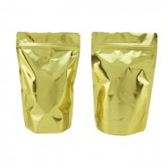 Gold MylarFoil stand up pouch
