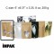 6" x 9.37" x 3.25" OD Kraft Stand Up Pouch with Circle Windows (1,000/case) - CNK325Z3CRCL