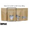 6" x 9.37" x 3.25" Kraft Mylar Foil Stand Up Pouch with Heart Window (1,000/case) - CNK325ZHRT
