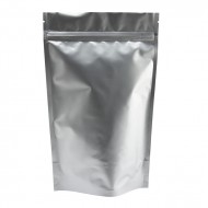 Dull Silver Stand Up Pouch with ZipSeal