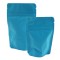 two blue pantone 306C  matte blue vista pouches
