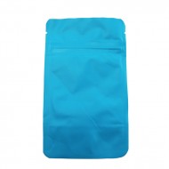 Clear/pantone matte 306C blue Stand Up Pouch