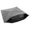custom narrow width gusset provides a sleeker profile bottom gusset of black stand pouch