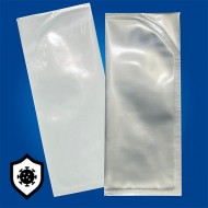 STPCVP06025 - white and silver vista chevron corner seal peel pouch