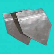 pentagonal shaped silver pouch