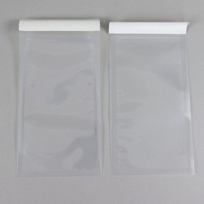 4.5" x 7.75" 3 side seal pouch with +1.5" lip and 20mm tape - MTCV5R0450925