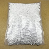 24" x 28" OD Transparent Vacuum Pouch filled with packing peanuts