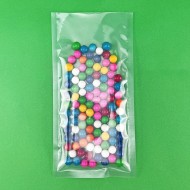 6 x 12 clear boilable pouch filled with candy
