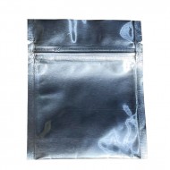 3.4" x 4.0" silver Mylar Foil ZipSeal Pouches
