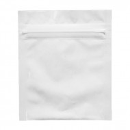 3.4" x 4" OD White MylarFoil Pouch with ZipSeal