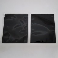 4.875" X 6.0" Black MylarFoil 3 side pouch with Tear Notch