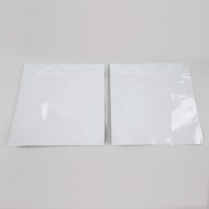 9" x 9" White Mylar Foil Bag with ZipSeal