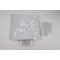 9" x 9" White Mylar Foil Bag with ZipSeal (1,000/case) - 09MFW09TEZ
