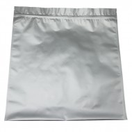 14" x 14.75" OD Matte Silver Bag with ZipSeal™