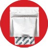 cropped circle of zipseal Tamper Evident flexible film pouches
