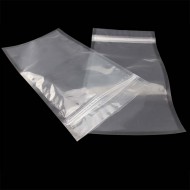 two clear Waterproof Zipseal pouches laying empty