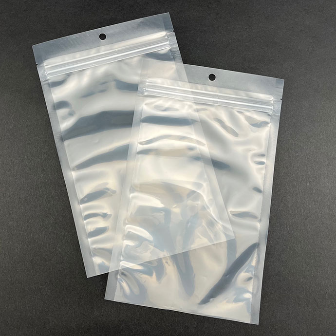 6" x 10" OD Transparent Vacuum Pouch with Tamper Evident ZipSeal - V4Z0610ZTEHH