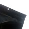 corner of pouch showing tear notch and hang hole die cut over zipper seal