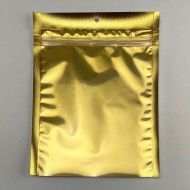 clear and gold zipper pouch front