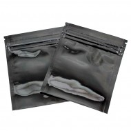3.4" x 4" OD Black MylarFoil Pouch with ZipSeal™