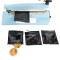 3.4" x 4" OD Black MylarFoil Pouch with ZipSeal™ (100/pack) - 034MFB04ZTE