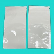 4 x 8.5 white zipper pouch