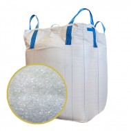 850kg FIBC with window inside showing white granular silica gel beads