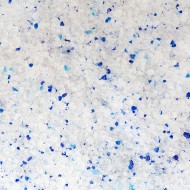 white silica beads mixed with a few blue silica desiccants