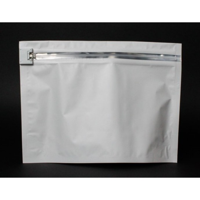 ZCR122509W:  12.25" x 9" x 4" OD Child Resistant PharmaLoc Zipper Bags - White (250/case)