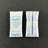Two .5g indicating silica gel desiccant packets