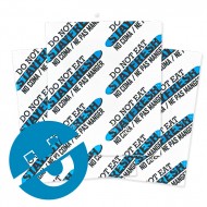 100cc Non-Iron Oxygen Scavengers case of non ferrous scavengers for lines that include a metal detector three 100cc packets of Non-Iron non ferrous Oxygen Absorbers with icon depicting non magnetic