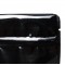 5.75" x 9" x 3.5" Black Stand Up Pouch with Oval Window (1,000/case) - DMCNS35ZRCBLK