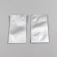 two empty foil pouches with tear notch