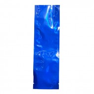 2.5" x 8.25" OD Blue PAKVF4C 3 Side Seal Pouch with Bottom Tear Notches (1,000/case) - 025MFB0825BTN