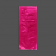 2.5" X 6" Pink MylarFoil 3 side pouch