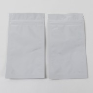 3.5" x 6.5" OD White MylarFoil Pouch with ZipSeal 