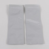 3.5" x 9.5" OD White MylarFoil Pouch with Tamper Evident ZipSeal