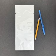 4.5" x 11.0" White Mylar Pouch with Tear Notch